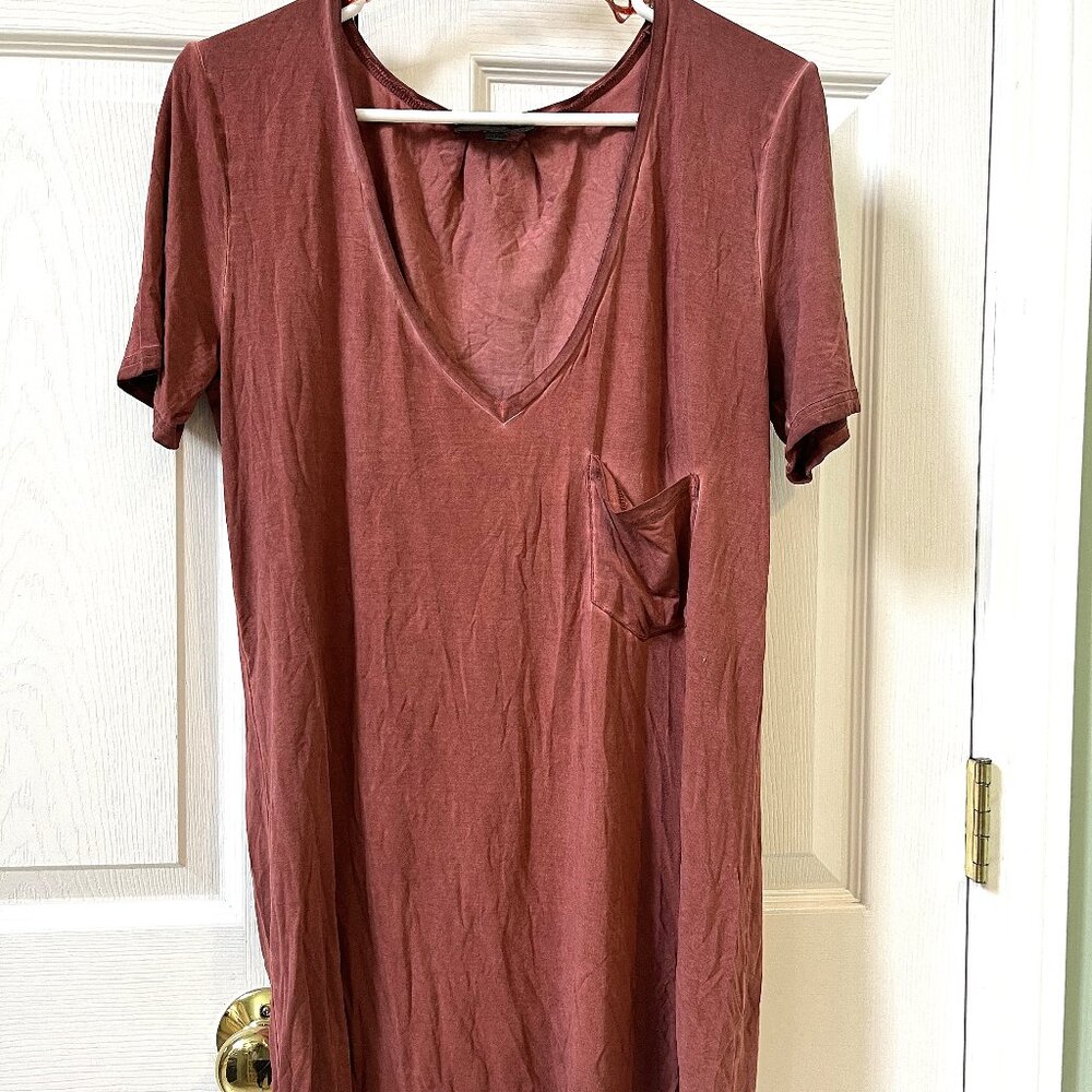 NWOT LADIES L POL RUST MINERAL WASH SHORT SLEEVE SHIRT TOP STYLE # YES80